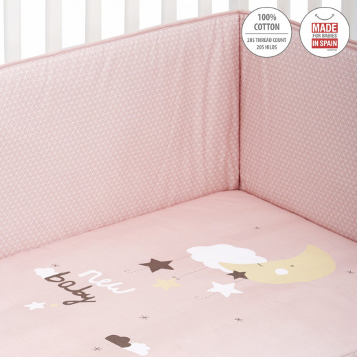 Cambrass - Set 2 Pcs.bedspread W/s Cot 60 Be Moon Pink 60x120x3 cm
