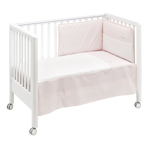 Cambrass - Set Bedspread+bumper 60x120 cm Star Pink