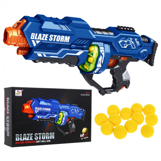 Blaze Storm Battery Operated Soft Ball Nerf Gun with 12 pcs Foam Balls