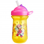 The First Years Flip-Top Straw Cup for Toddlers, Disney Minnie Mouse, 10 Ounce
