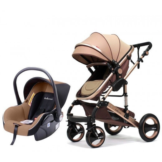 Belecoo Brand High View Baby Stroller 2 In 1 Carriage With Car Seat