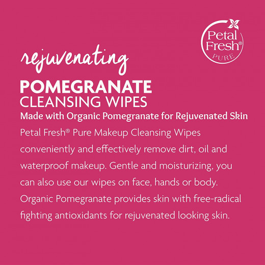 Petal Fresh Rejuvenating Pomegranate Makeup Removing, 60 Wipes