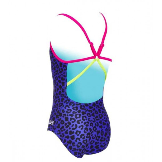 Zoggs Girls Cats Meow Starback Swimsuit, 6 Years