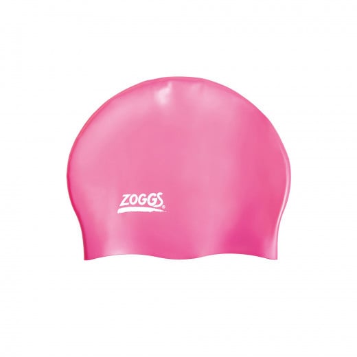 قبعة سباحة سيليكون سهلة التركيب من زوغز - زهري