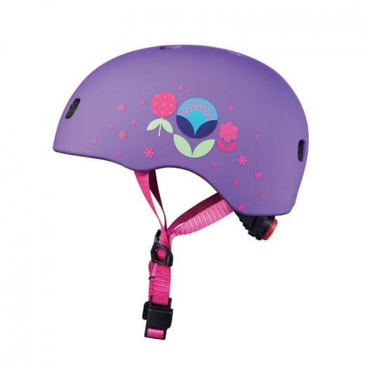 Micro PC Helmet, Floral Purple, Medium