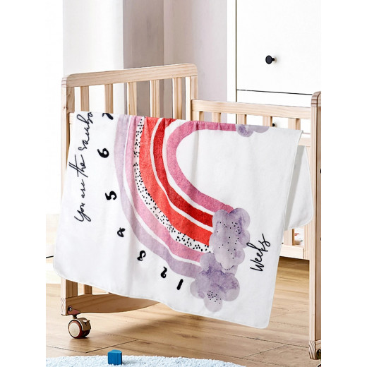 بطانية التصوير الفوتوغرافي بتصميم وشعار للجنسين حديثي الولادة