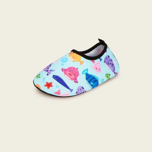 Toddler Boys Slip On Fish Pattern Shoes, EUR28-29