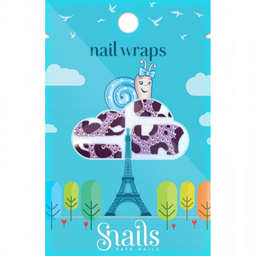 Snails Nail Wraps Purple Zebra