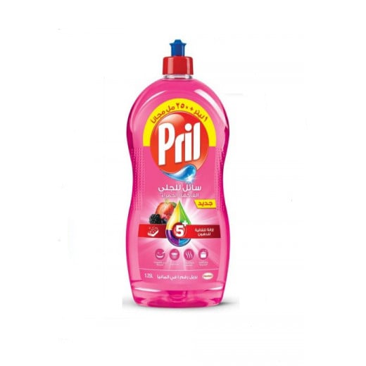 Pril 5 Plus Dishwash Liquid 1 Liter Red Fruits + 250 ml Free