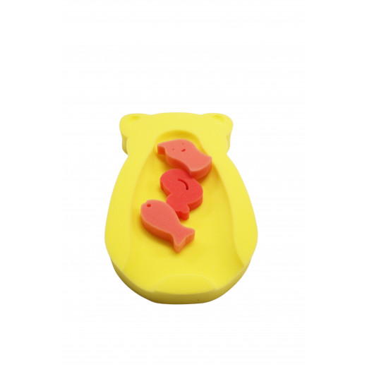 اسفنجة استحمام من بيبي لوف كومفي للاطفال ، اصفر