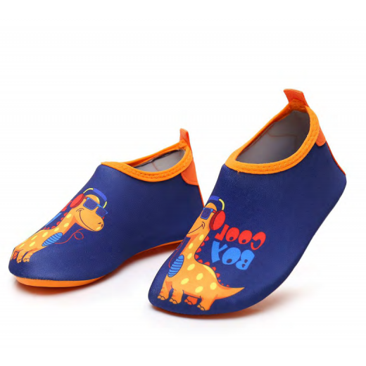 أحذية مائية، تصميم ديناصور برتقالي، قياس 24-25