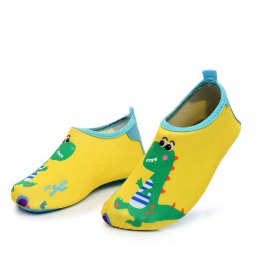 أحذية مائية، تصميم ديناصور أخضر، قياس 26-27