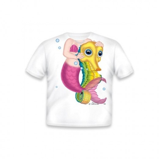 Just Add A Kid Seahorse Rider Mermaid 3t T-shirt