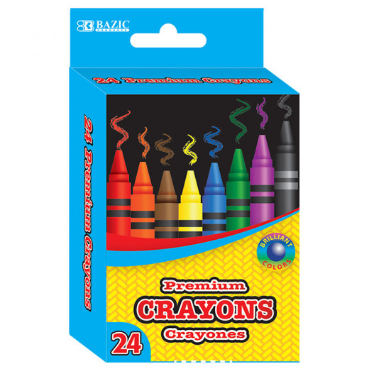 أقلام تلوين ذات جودة عالية 24 لونًا من بازيك