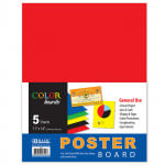 Bazic Multi Color Poster Board, 5 Sheets, 1 Pack