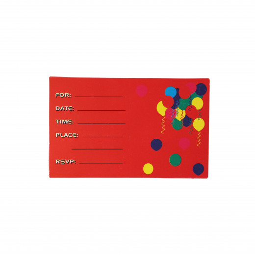 بطاقات هدايا عيد ميلاد سعيد مع تصميم بالونات ملونة , 10 بطاقات