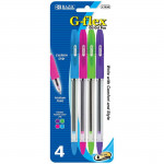 Bazic G-flex Oil-gel Ink Pen With Cushion , (4/Pack)