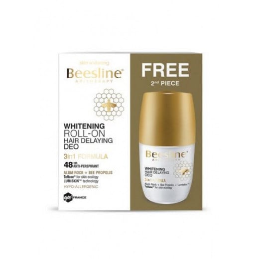 Beesline Whitening Roll On Hair Delaying Deodorant  3 In1 ,50ml + 1 Free