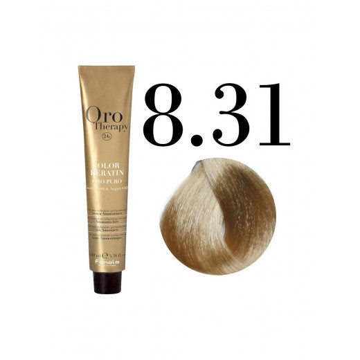 Fanola Oro Puro Hair Coloring Cream, Light Blonde Sandy no.8.31