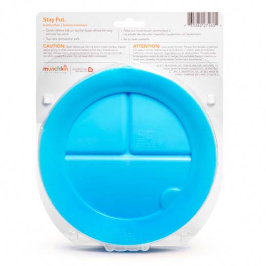 Munchkin Stay Put Suction Plate Dynamic - Blue