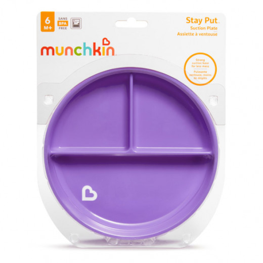 Munchkin Stay Put Suction Plate Dynamic - Purple