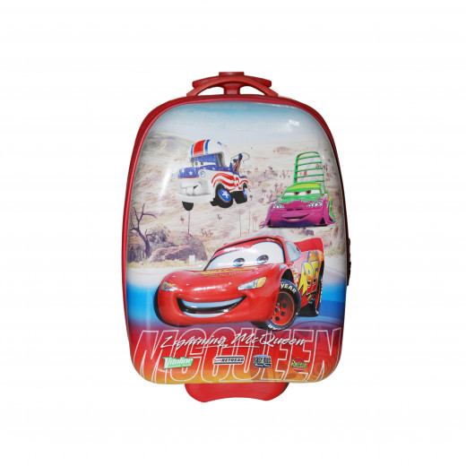 حقيبة مدرسية بعجلات ببتصميم  سيارة ديزني  للاطفال ، 40 سم