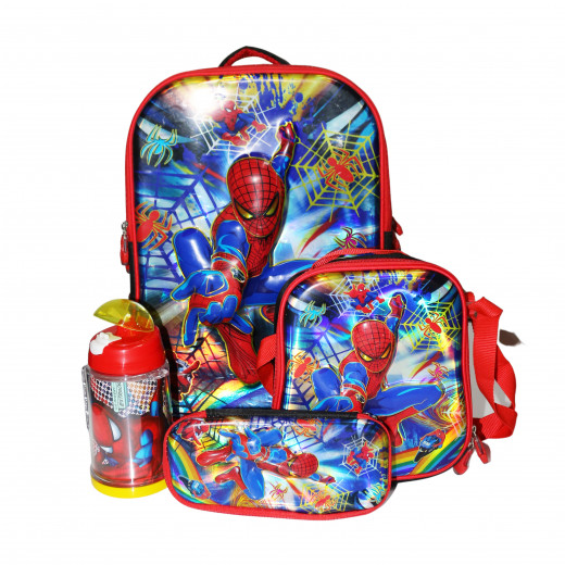 Set of School Backpack, Spider-man, 4 pieces, 40 cm