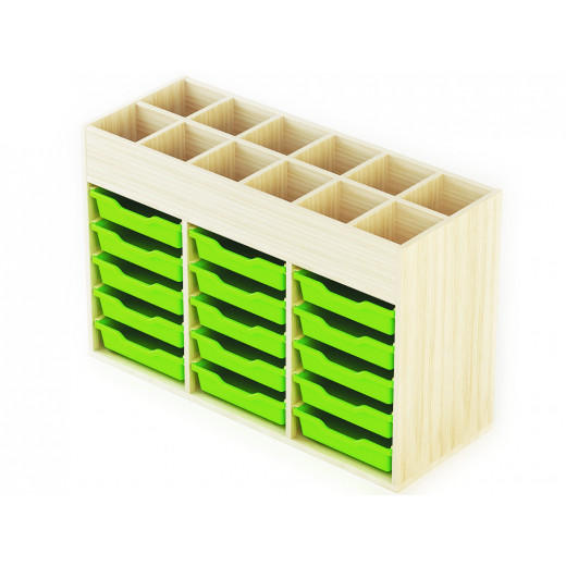 خزانة خشبية للتخزين مرنة مع صناديق تخزين في الاعلى 103.6 * 40 * 60 سم من ايديو فن