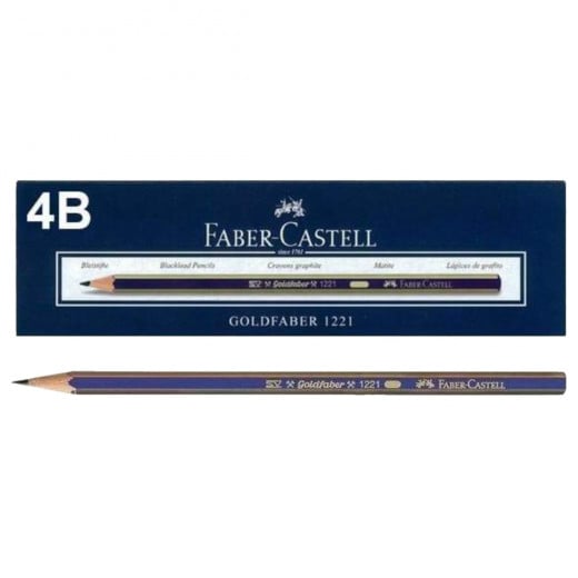 قلم رصاص جرافيت  1221 4 يب, 12 قطعة من فابر كاستل