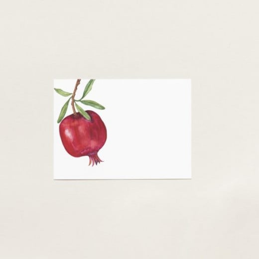 صندوق بطاقات للملاحظات بتصميم نبات الرمان