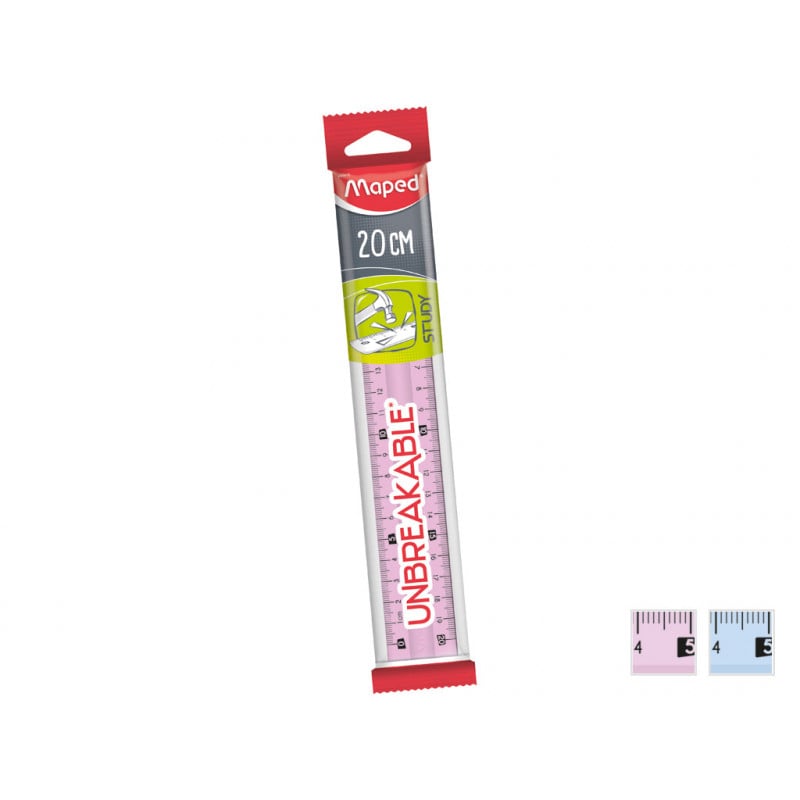 Maped Study Unbreakable Ruler, Pink Color | School & Stationery | Stationery | Rulers