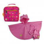Oops Bag Lunchbox With Raincoat And Overshoes Forest, Pink Color