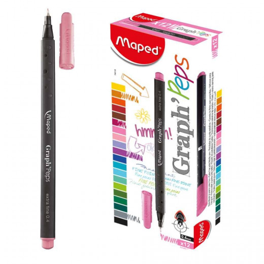 Maped Graph'Peps Fineliner 0.4mm Lovely Pink, 1 Piece