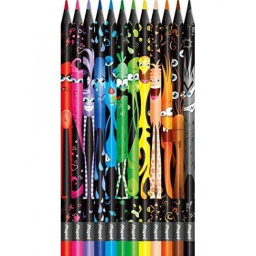 Maped Colour Pencils Monster ,12 Pieces