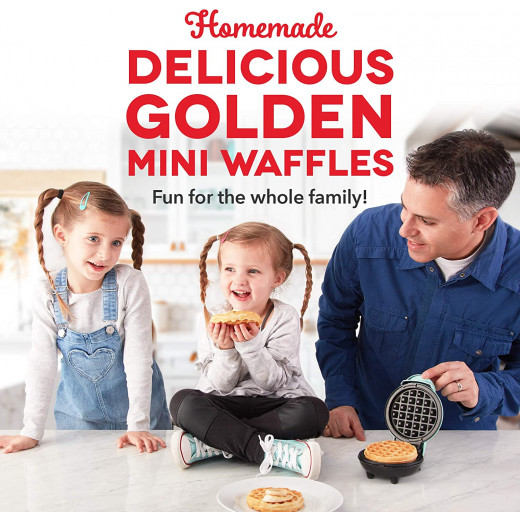 Dash Mini Waffle Maker - Aqua