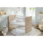 Babywhen Cot With Swing, Brown Color