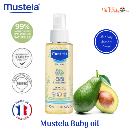 Mustela Baby Massage Oil, 100 Ml
