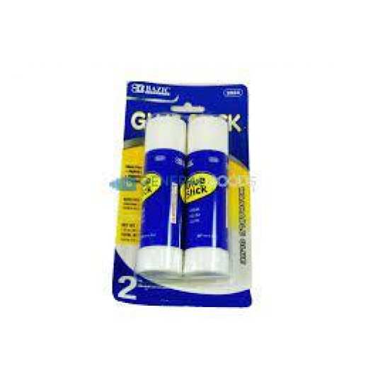Bazic Jumbo Glue Stick,36 Gram, 2 Packs