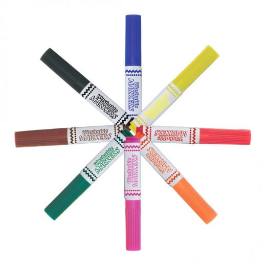 Bazic 8 Color Broad Line Jumbo Washable Markers Classroom Pack (200 Ct)