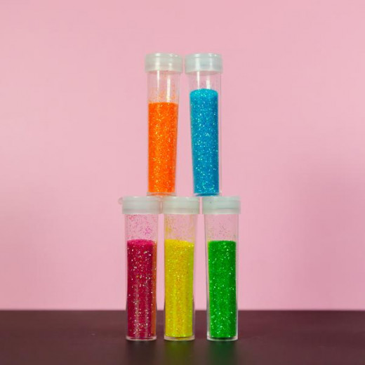 Bazic 5 Neon Color Glitter Shaker (6g)