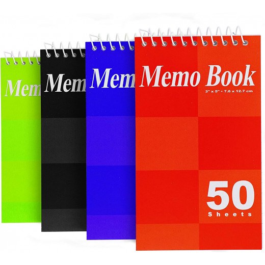 دفتر مذكرات توب حلزوني, بألوان متنوعة, 50 صفحة, قطعة واحدة من بازيك
