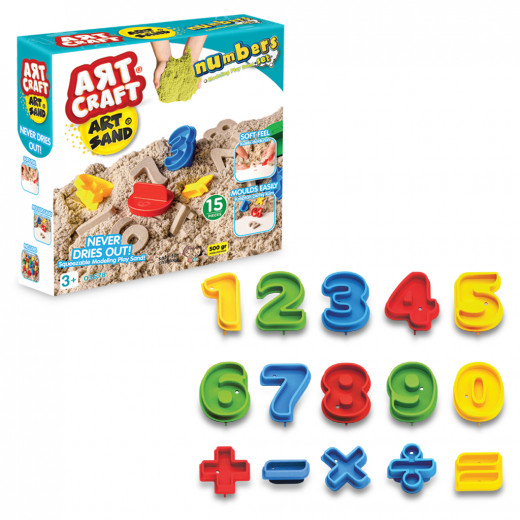 Art Craft Numbers Modelling Play Sand Set 500 Gr