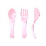 Twistshake Learn Cutlery 6+ months Pastel Pink