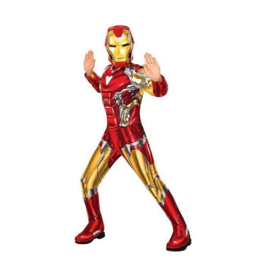 Iron Man Muscle Dress with Plastic Mask Costume Size Small