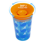 كوب للشرب ذو  360 درجة  - 266 مل (اللون الازرق والبرتقالي) من مانشكين