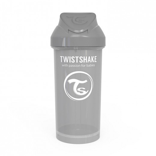 Twistshake Straw Cup 360 ml + 6 Months Pastel Grey