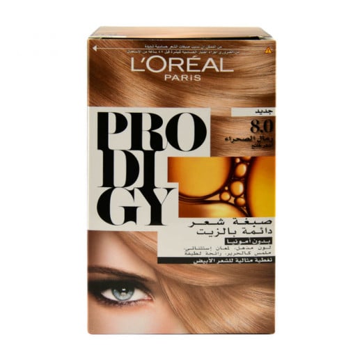 L'oreal Paris Prodigy Permanent Hair Oil Color, 8.0 Light Blonde