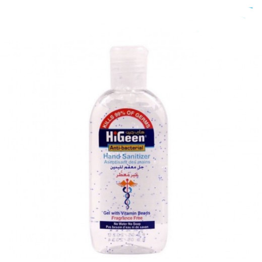 HiGeen Antibacterial Hand Sanitizer Gel Fregrance free110 ml