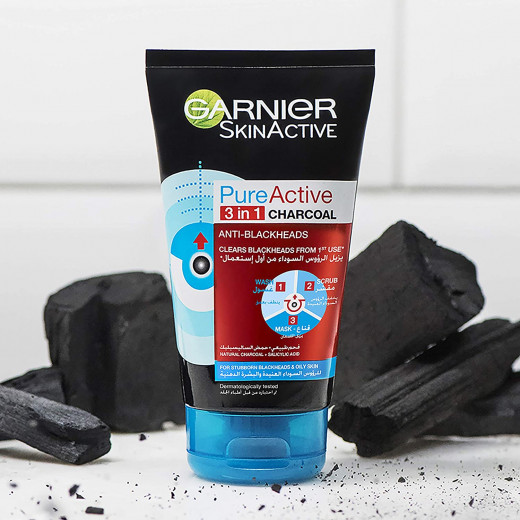 Garnier SkinActive Pure Active Charcoal 3in1, 150ml