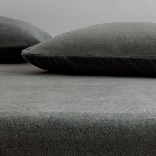 Nova home warmfit winter microfleece pillowcase set grey color 2 pieces